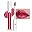 evpct 1Pcs Sexy Red Metallic Glitter Lip Gloss Stain Lipstick for Women Long Lasting Waterproof 24, Ruby Red Frosted Metallic Shimmer Glossy Chrome iridescent Liquid Lipstick Lip Gloss Makeup 04