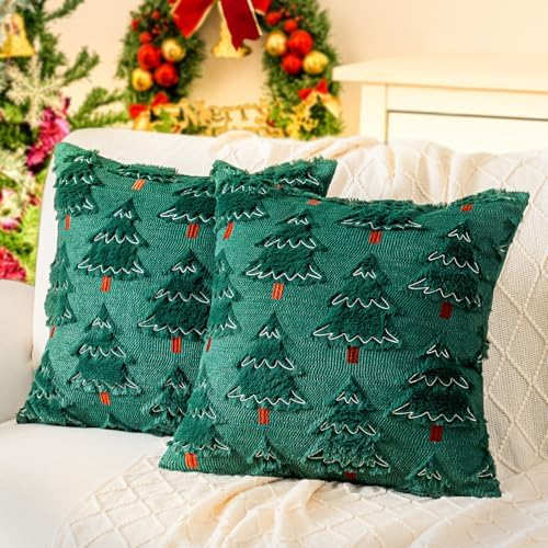 Conjunto de 2 capas de almofada de Natal 45,7 x 45,7 cm, capas de...