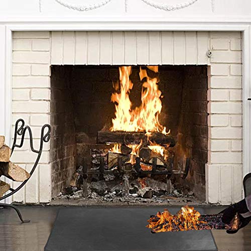Alfombra Para Chimenea Resistente Al Fuego, Alfombra Rectangular De Fibra De Vidrio Ignífuga Para Chimenea, Alfombra Ignífuga Para Chimenea, Alfombra Para Protección Del Suelo Alfombra De Ascuas