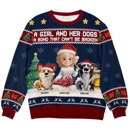 Pawfect House Custom Unisex Ugly Sweatshirt, Personalized Christmas Sweatshirts Gifts for Dog Cat Lovers, Pet Lover Gifts