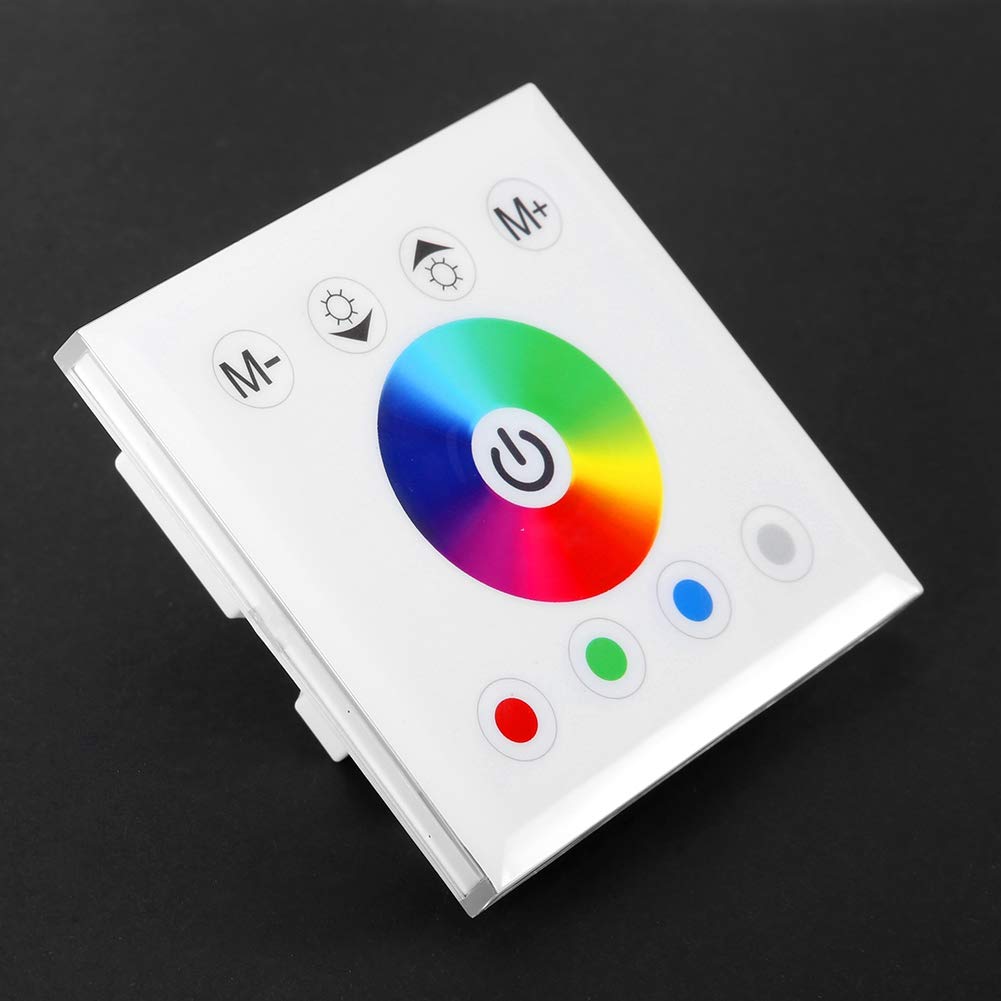 Controlador de panel táctil LED RGBW y atenuador de interruptor de pared montado