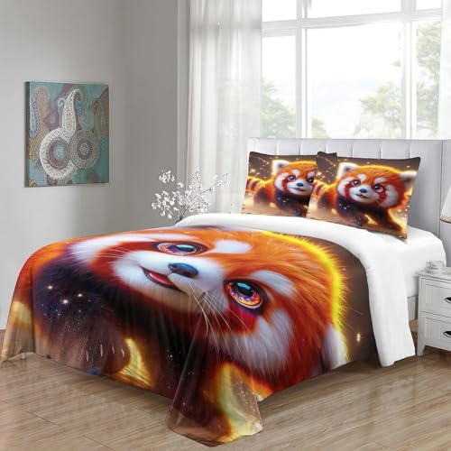 Housse de couette panda rouge : le cadeau idéal pour garçons et filles - 3