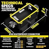PEBA IP68 Waterproof Junction Box,Waterproof Cable Connector Outdoor, 2-Way Outdoor Cable Connectors, Wire Connector,Extension Electrical Cable Protector for Cable Diameter Ø4mm-12mm Black(1 Pack) - Image 5