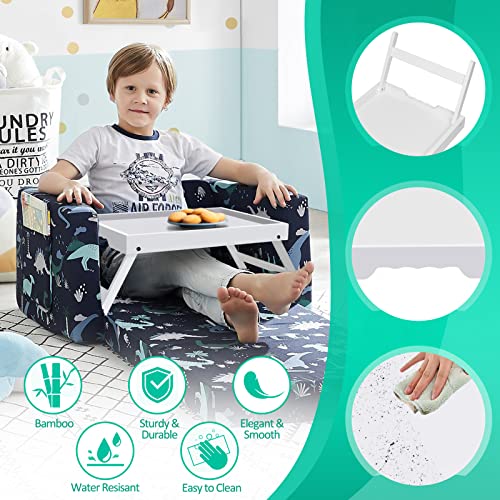 Artmeer Bed Tray Table With Folding Legs,Bamboo Breakfast In Bed For Tv Table, Laptop Computer Tray,Eating,Snack Tray (White) #TOP2