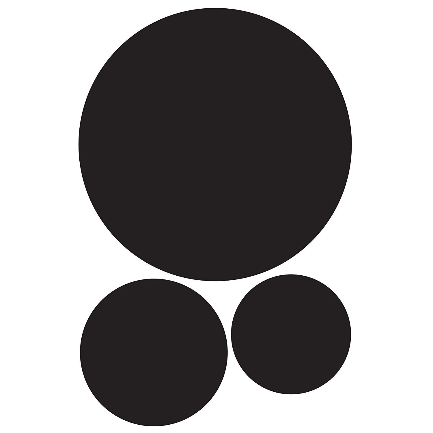 WalliesVinyl Wall Decals, Peel and Stick Circle Chalkboard Wall Decals, 3 Pc