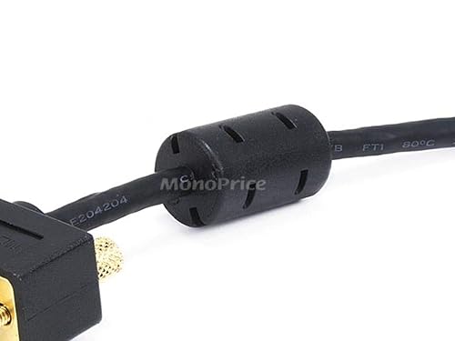 Miniatura 3 de Monoprice Cable de monitor ultra delgado SVGA 3032AWG MM de 50 pies con ferritas (conector chapado en oro)