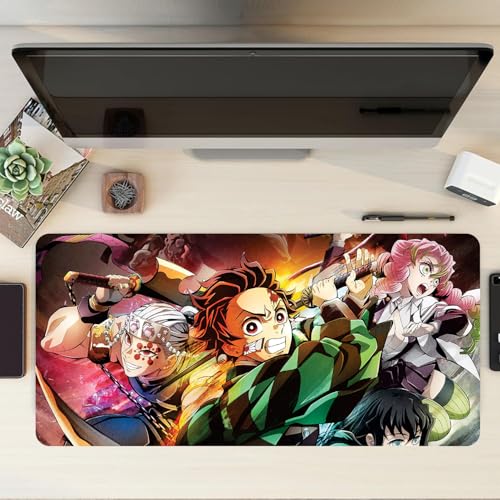 Image of Extended Anime Large Mouse Pad (11 x 23 Inch) | Gaming Mousepad for Laptop, Desktop & Keyboard | Smooth Surface | Anti-Slip Rubber Base (Demon - P70)