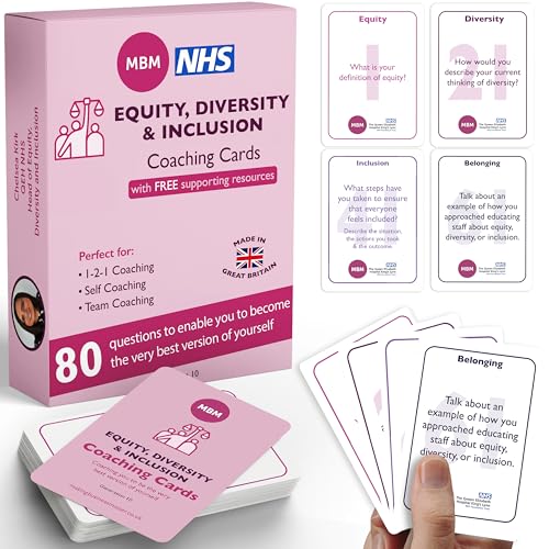 MBM 80 NHS EDI Coaching Cards – Inclusive Leadership Development & DEI Team Activities | Foster Diverse Teams, Emotional Intelligence & HR Diversity Training Tools