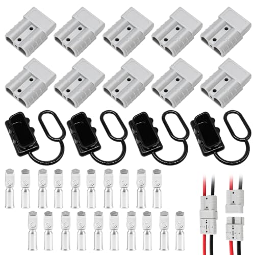 10 Piezas Conectores de batería 50 A 600 V, Conector Rápido de Batería