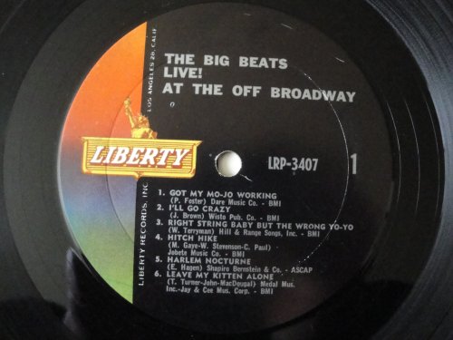 The Big Beats Live! "At The Off Broadway" Original 1965 Liberty Records Lrp-3407 Mono Vinyl Lp Ex Rock/Rhythm & Blues/Jazzy Classic Record Album #TOP2