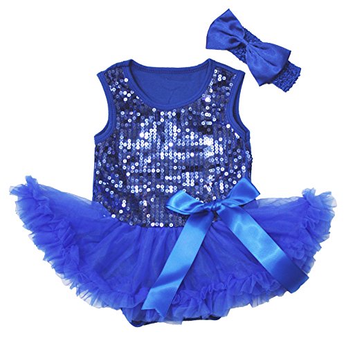 Petitebella Sequins Sleeveless Baby Dress Nb-18m