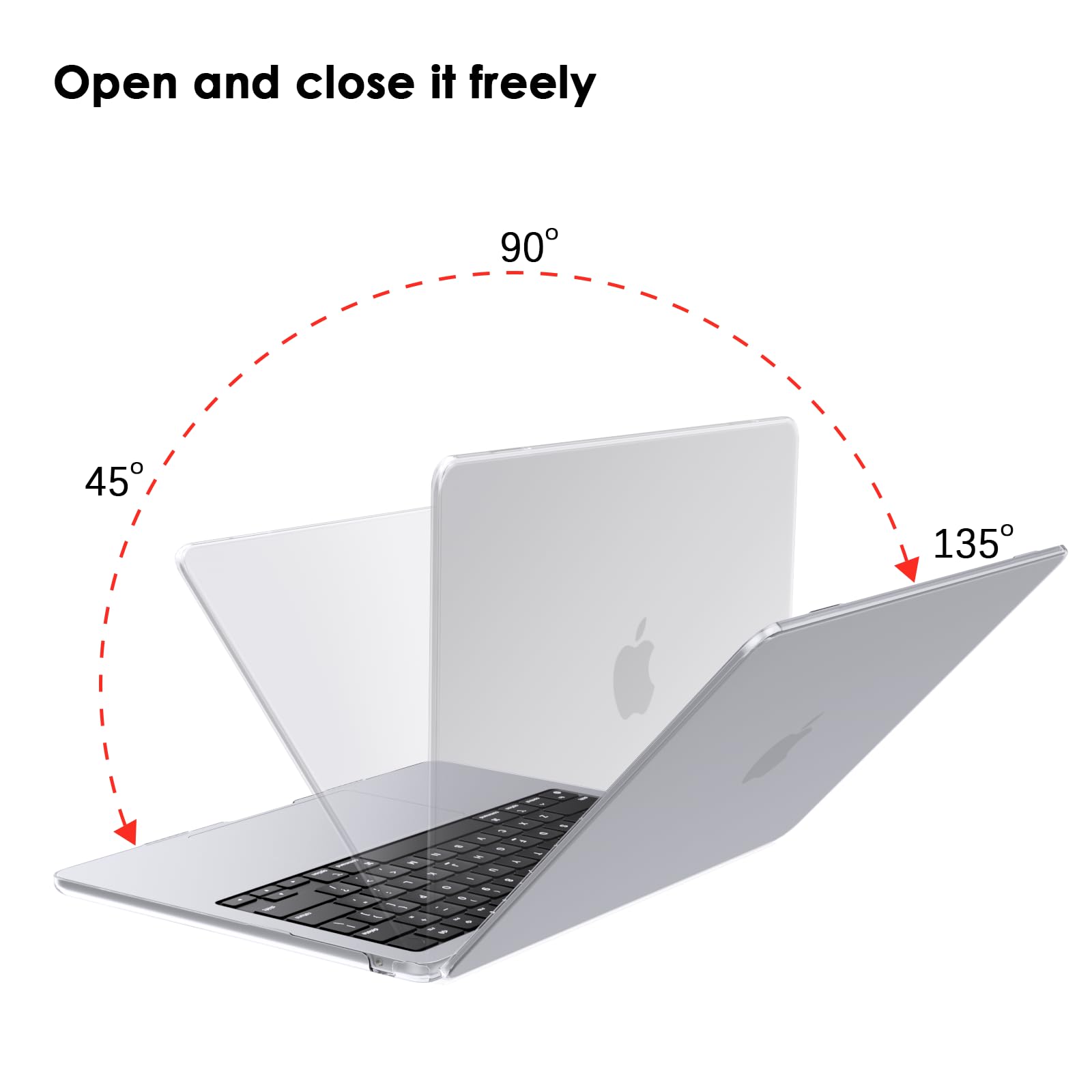 Cover compatibile con MacBook Pro 16" M5 M4 M3 M2 M1 Pro/Max A3428 A3429 A3403 A3186 A2991 A2780 A2485, versione 2026 2024 2023 2021, Custodia protettiva rigida, Trasparente cristallino