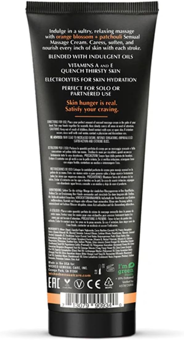 Wicked Sensual Care Orange Blossom & Patchouli Massage Cream - .34 oz image 2