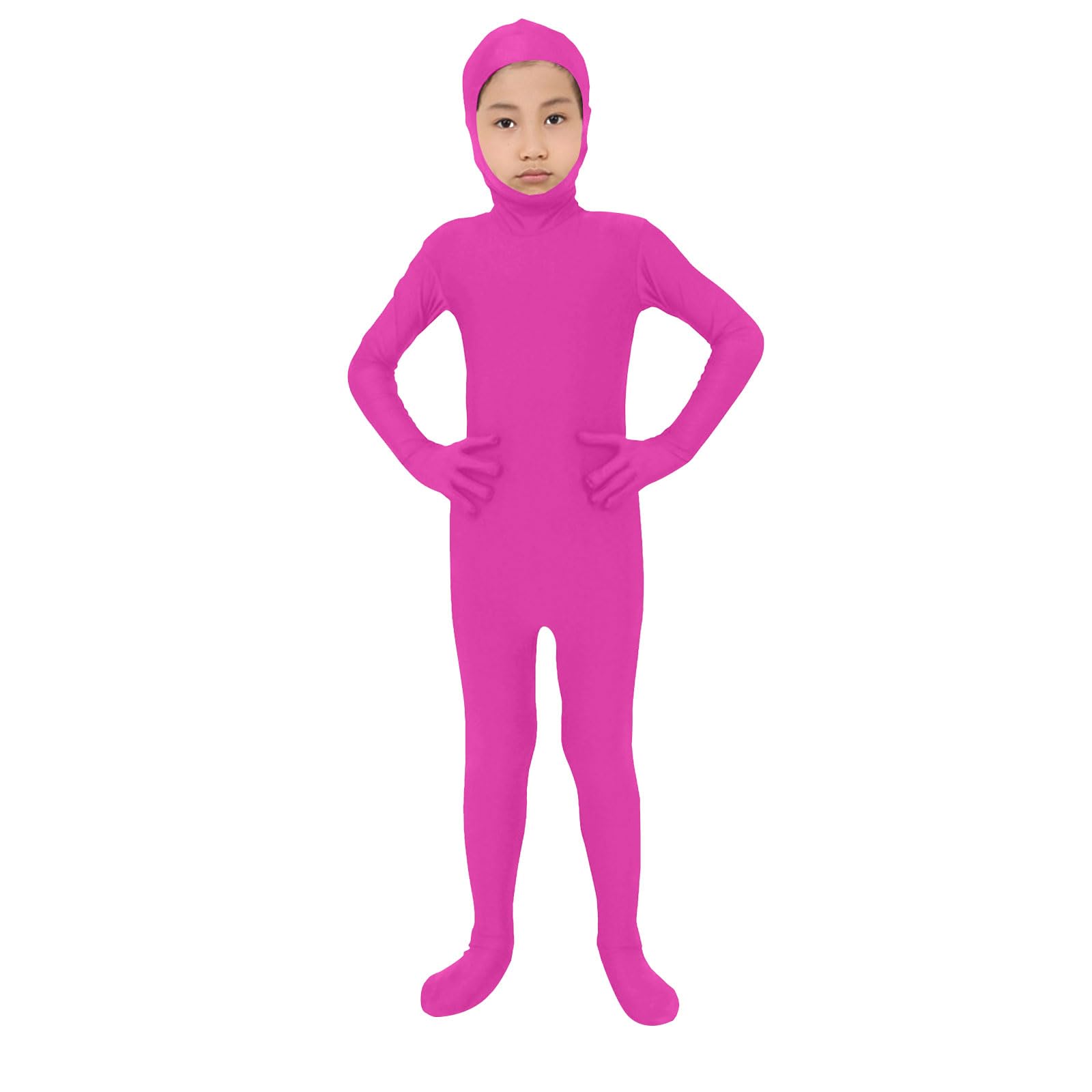Morph Suits for Adults and Kids Unisex Stealth Suits for Stage Performance and Costume Events Dress Full Body Morph Suits Jumpsuits for Boys Girls Cosplay Costume Orange (3-Hot Pink, 15-16 Years)