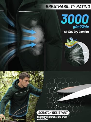 Image of SWISSWELL Mens Rain Jacket & Coats Packable Lightweight Waterproof Rain Shell Hooded for Golf Travel Hiking