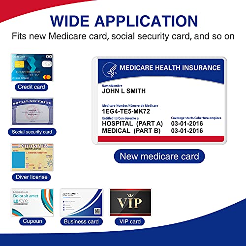 image for Fabmaker New Medicare Card Protector, 6 Pack Plastic Card Holder for W