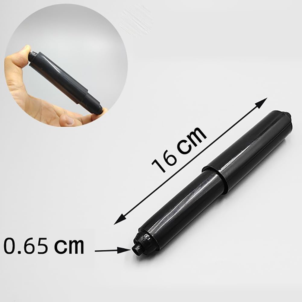 Toilettenpapierhalter – 4 Stück Schwarz, Kunststoff, Federbelastet – Passt Für Rollen Von 100–150 Mm