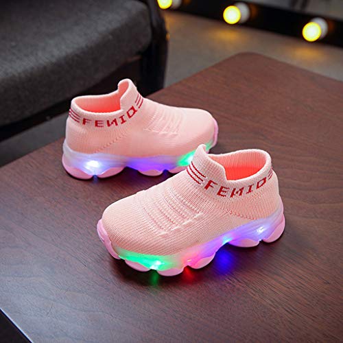 Children Baby Led Shoes for Girls Boys Chic Designed Luminous Leisure Shoes Non-Slip Wearproof Stretch Prewalker Baby Shoes3