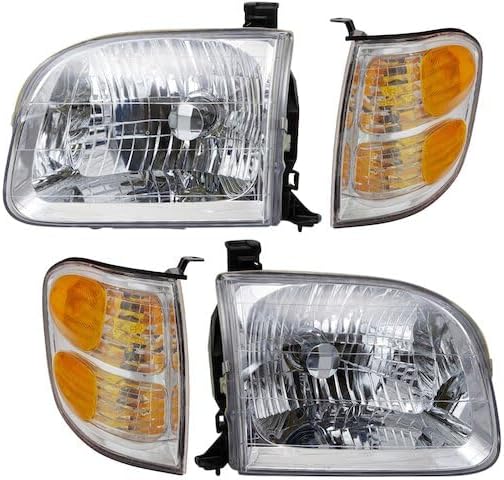 Amazon.com: Headlight Assembly and Parking Light Kit - 4 Piece ...
