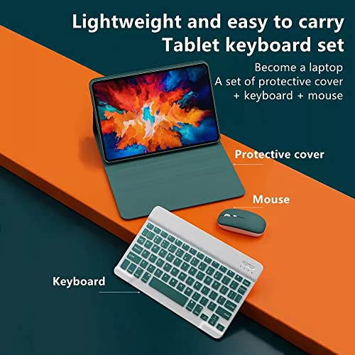 Kit com 3 peças de Capa com Teclado e Mouse para Galaxy Tab S7 FE (Preto)