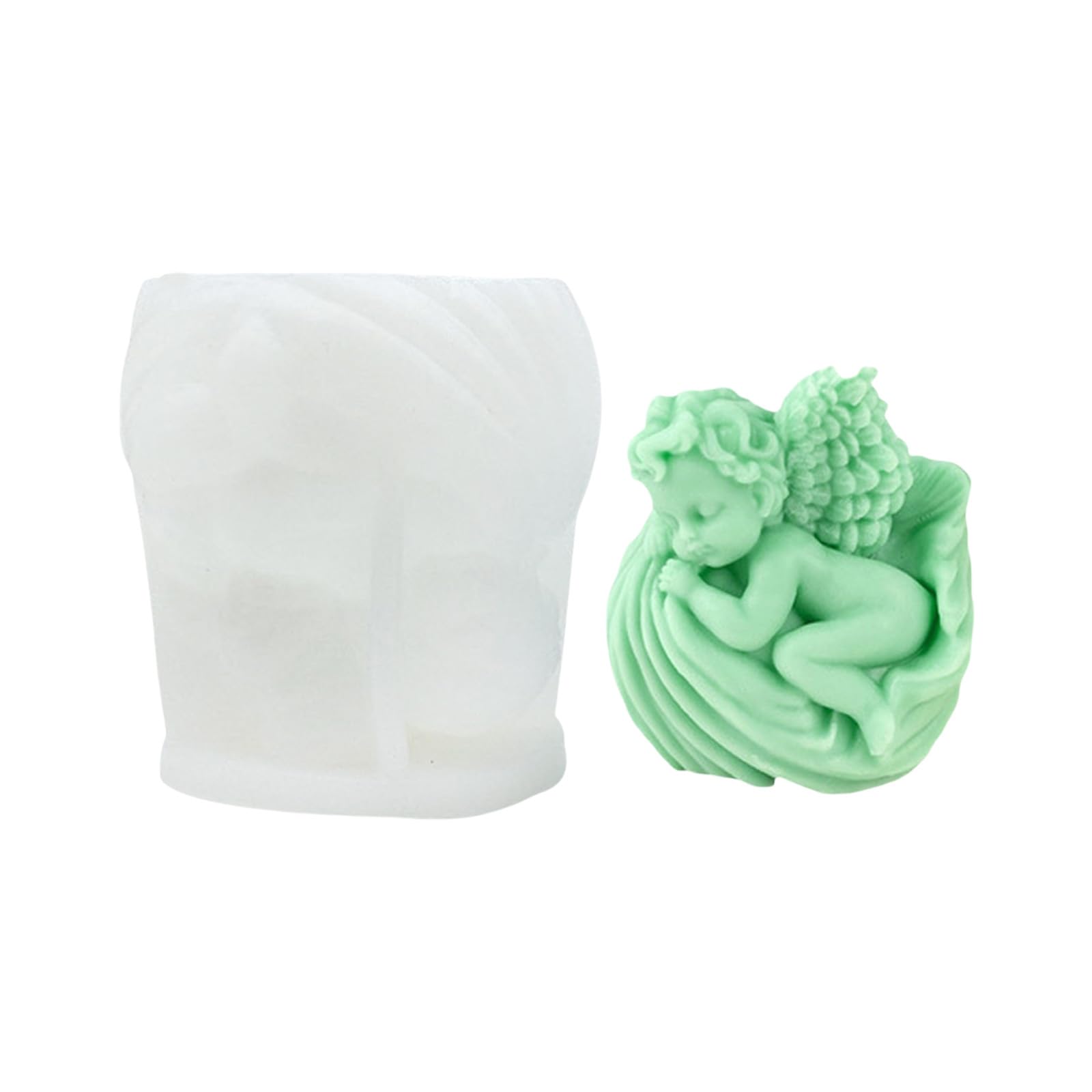 Osniyaw D Heat Resistant Silicone Candle Moul With Rose Angel Embossing For Handmade Gifts, Party Ecoration, Reusable Silicone Candles, Soap Moul