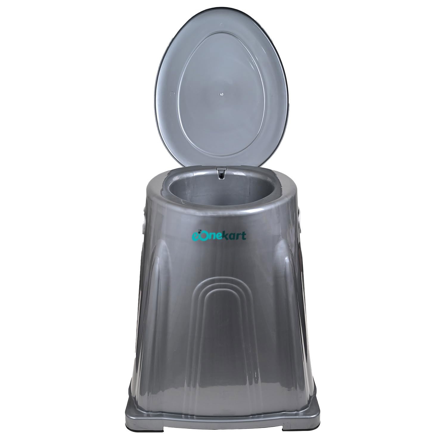 eOnekart Premium Portable Indian Commode Toilet Stool | Indian Toilet to Western Converter | Toilet Stool for Patients, Elderly | Portable Toilet Seat for Adults, Kids & Handicap People | Grey