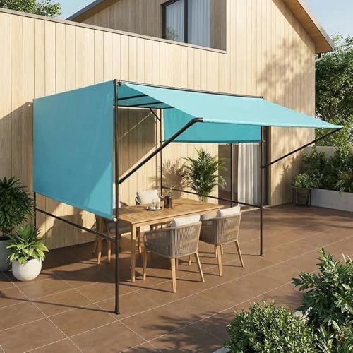 Outdoor Gazebo with Adjustable Canopy, Water & UV Resistant, Steel Frame & E-Cloth, Perfect for Patio, Backyard, Deck, or Garden - Khaki Color