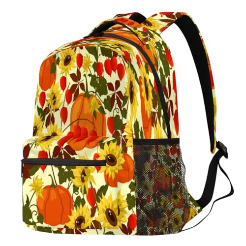 Sac à dos d'école grand volume avec compartiment PC tournesol