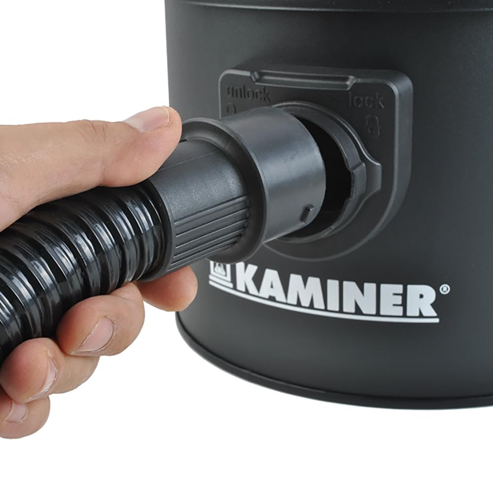 Aspirateur à Cendres Industriel 10 L sans Sac – 16 kPa & 30 L/s, cuve INOX, Tuyau renforcé métal, Double Filtration HEPA + préfiltre, 2-en-1 Aspiration/soufflage – pour cheminées, poêles à granulés