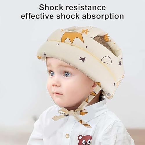 SKY-TOUCH Toddler Walking Helmet,Baby Bumper Protect Hat Head Cushion Breathable,No Bumps Cushion Cap for Crawling,Running,Playing,Soft Protective Headgear with Knee Pads(6-36 Months)