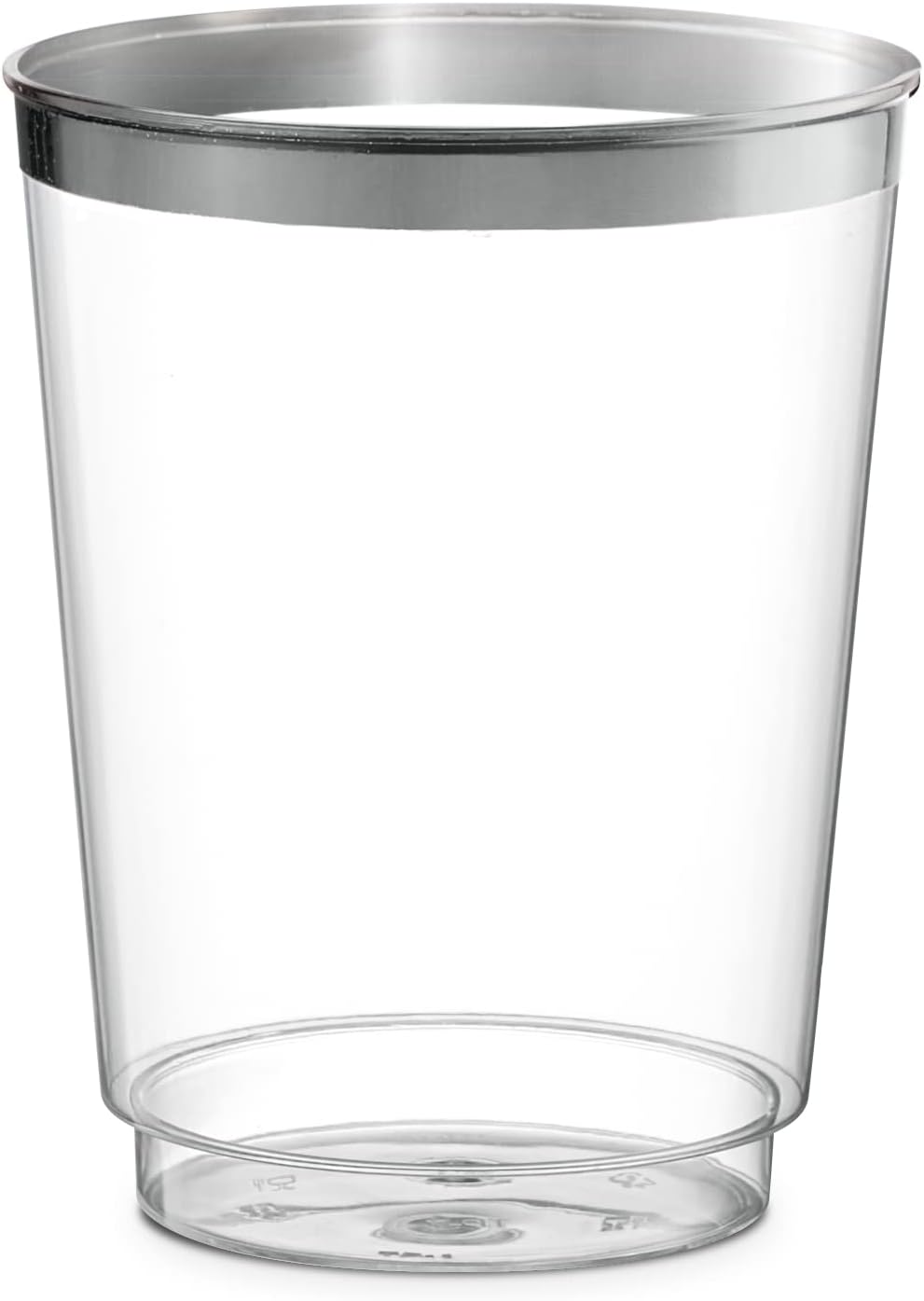 PLASTICPRO Disposable Plastic Tumblers (Silver Rim, 50) - Image 7