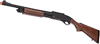 Vista 4 de GoldenBall & Eagle M870 Three Round/Six Round-Shot Pump Action Gas Steel Airsoft Shotgun - Black & Wood