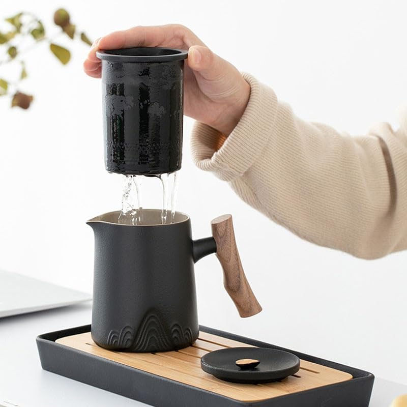 【関税込み】ZSLBMD 4 つのポットのセラミック ポータブル トラベル カンフー ティー セット