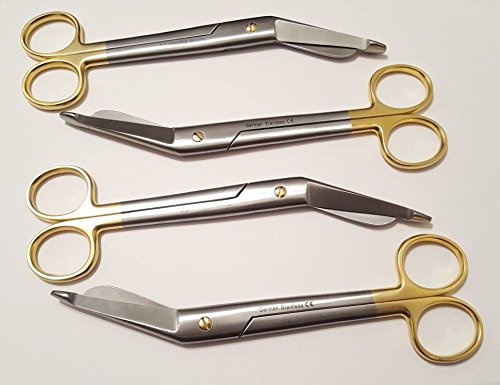 4 Lister Bandage Plaster Cast Cutting Gold Scissors Shears 7 1/4