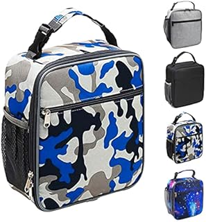 Insulated Lunch Bag Women Men,Leakproof Portable Lunch Box for Kids Teen Boys Girls for Office School Camping Hiking Outdoor Beach Picnic-Camo