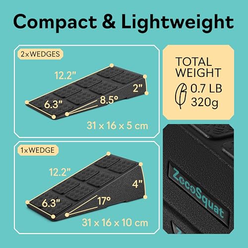 image for ZocoSquat Squat Wedge - Squat Wedge Block 960 LBS Capacity - Slant Boa