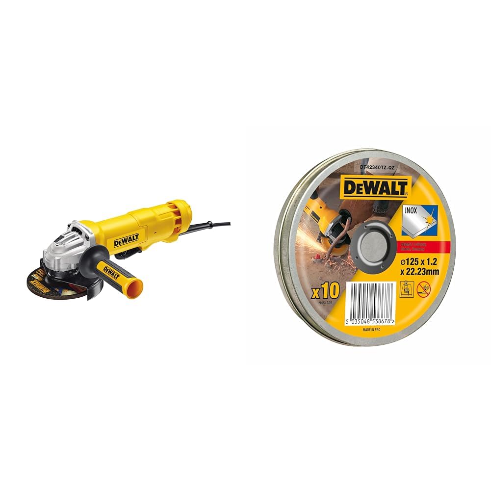 Meuleuse 125mm DEWALT 1400W pour tous vos travaux de rénovation et découpes intensives d'acier