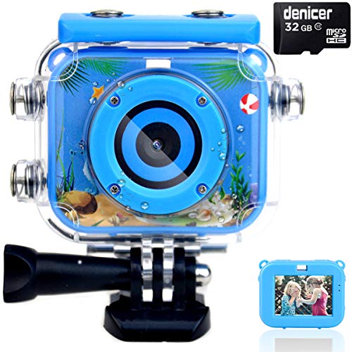 denicer Waterproof Kids Camera with 2.0 Inch HD Display 12MP Photo Resolution