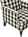Christopher Knight Home Evete Tufted Fabric Club Chair, Black Checkerboard