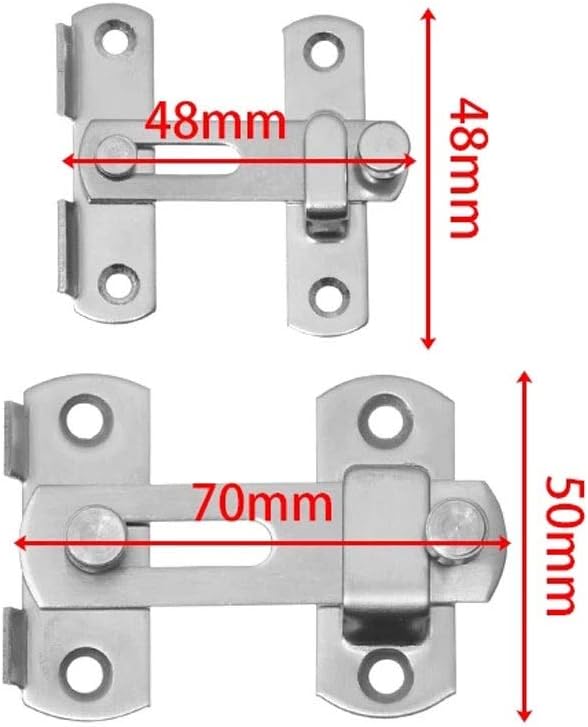 Guard Latch Bolt with Screws Sliding Window Door Lock Handle Stainless Steel Door Latch Home Safety Chain Door Home Hardware(D)
