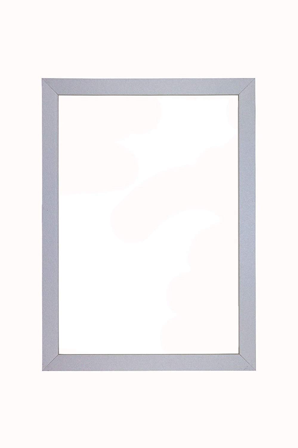 Memory Box Wrapped MDF Picture/Photo/Poster frame with Real Glass - Moulding 20mm Wide and 15mm Deep - (35.6 x 25.4cm) Silver 14" x 10"