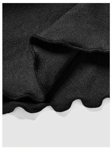 WDIRARA Women's Layered Ruffle Hem Mini Skirt High Waisted Stretchy Drawstring Skirts4