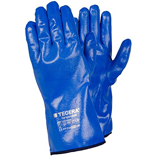 ejendals – Guantes de protección química 7350 – 8 tamaño 8 Tegera 7350 Azul