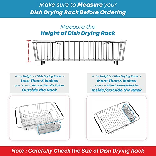 Kesol KES-KZT018NUS Sturdy 304 Stainless Steel Utensil Drying Rack Basket Holder thumb #2