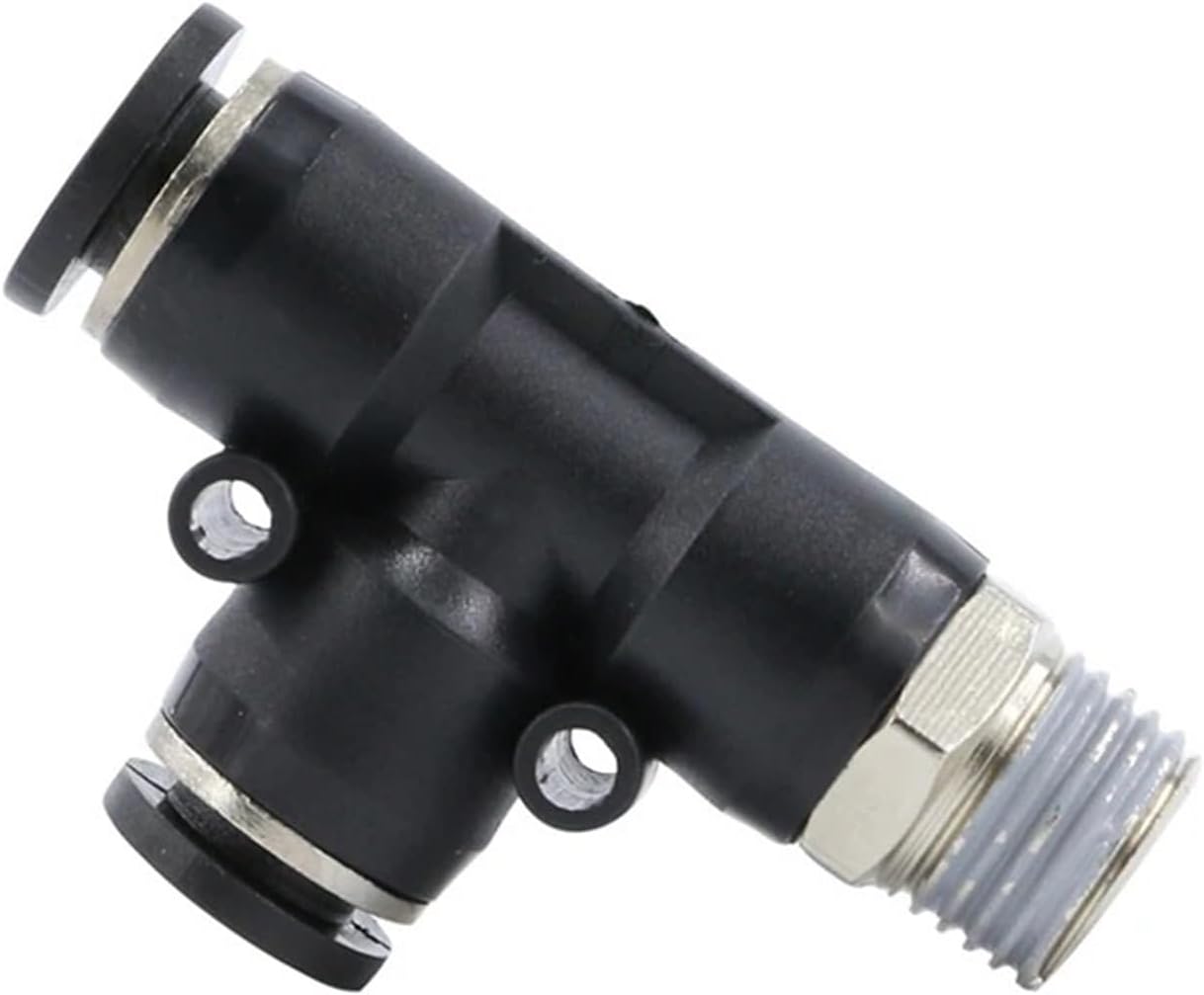 10PCS Air pipe quick connector PD8mm-02 threaded tee 6-01 pneumatic hose 10-03 cylinder solenoid valve fitting(PD6,04)