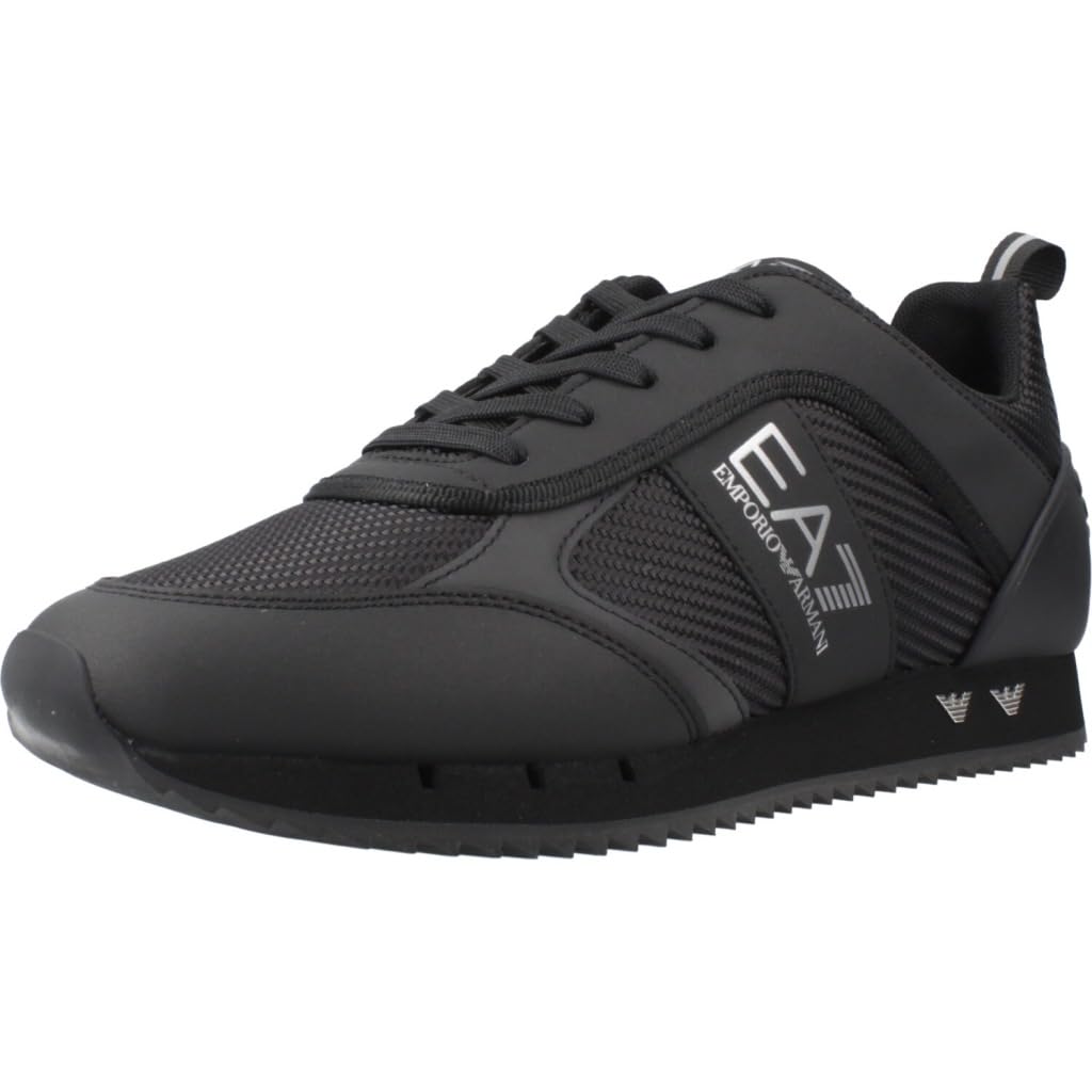 Men's Carbon Mesh Logo Trainers, Black/Silver