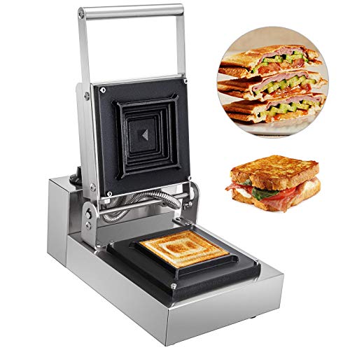 Haushaltsgeräte Küchengeräte Gewerbliche Sandwichmaschine Rechteckige gewerbliche Sandwichpresse 1-Scheiben-handelsübliche Panini-Maschine 1250 W