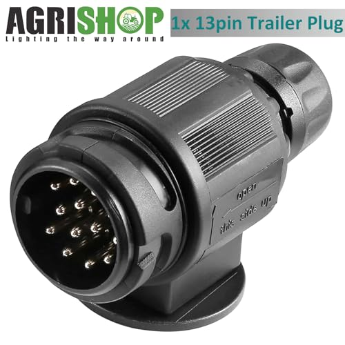 AGRISHOP Anhänger Stecker 13 polig,13poliger Anhängerstecker Dreizehnpoliger Anhängerkupplung Stecker 13 polig