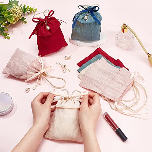 BENECREAT 8 sacchetti regalo in raso a 4 colori