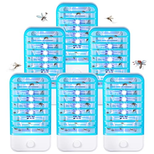6Pack Bug Zapper Indoor Plug in Mosquito Zapper Indoor,Baby Safe Mosquito Killer for...